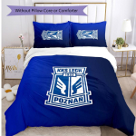 Lech Poznan Musteriga Prinditud 3-osaline Voodipesukomplekt Pehme Nahas&otilde;bralik Pestav Tekikate ja Padjap&uuml;&uuml;ride Komplekt Aastaringselt Magamistuba 230cm*220cm