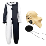 Art Klovn Cosplay Terrifier Cosplay Kost&uuml;&uuml;m &Otilde;udus Klovn Bodysuit Mask T&auml;iskomplekt Halloweeni Peo Kost&uuml;&uuml;mid Meestele T&auml;iskasvanud XL beige