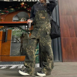Vintage Streetwear Leoparditr&uuml;kiga Denim &Uuml;likond Lai Jalg Sirge L&otilde;ige K&otilde;rge V&ouml;&ouml;koht Vabaaja P&uuml;ksid Meestele Small gray