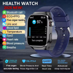 2026 UUS EKG Verer&otilde;hk Verehapnik S&uuml;damer&uuml;tm Temperatuur Vererasv Uriinhape Tervisediagnostika AMOLED 650mAh 5.3BT K&otilde;ne SmartWatch Blue