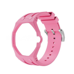 Kvaliteetne keraamiline korpus FKM kummist kellarihma komplektiga Swatch X AP Royal POP jaoks, Kokkupandav pandla vahetaja 3/12 kella jaoks No Box pink