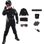 Swat Laste Halloweeni Politseiniku Cosplay Kost&uuml;&uuml;mid Laste Karnevali Politseivorm 110-160Cm Poiste Armee Politseinikud S&otilde;dur Kids 110CM black