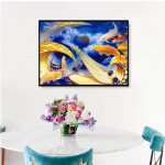 Teemanttikandid Ristpistes Kala Teemant Scenic Pilt rhinestones Teemant Art 20X30CM