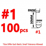 Wifreo 100 tk 7150 Jig Hooks V Bend k&otilde;rge s&uuml;sinikusisaldusega terasest must nikkel DIY Jigs &otilde;ngekonksud 10/0 8/0 3/0 4/0 1/0 #1