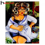 Naiste 5D teemantmaal T&auml;is&uuml;mmargune portree Uus isetehtud kleepuv puuriristtikandid 5D naiste kodukaunistus 20*30 CM