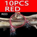 10 tk Paks traat 50CMX1mm 150LB terasest kalap&uuml;&uuml;gi liider Trace merevees kalap&uuml;&uuml;k trolling hammustusevastane peibutis Jig konksu &uuml;hendus punane