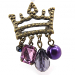 Les Tr&eacute;sors De Lily [J7848] - Broche Cr&eacute;ateur 'Scarlett' violet lilla