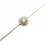 Les Tr&eacute;sors De Lily [L7049] - Bracelet Plaqu&eacute; or 'Sissi' blanc valge