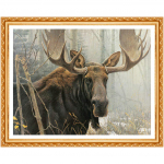 T&auml;ielik &uuml;mmargune 5D DIY tikandid Bull Moose Teemantmaal Ristpistes Rhinestone Kodukaunistuse kingitus 20X30CM