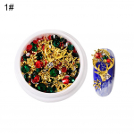 J&otilde;ulud Glitter Rhinestone Nail Art manik&uuml;&uuml;ri kaunistus 4#