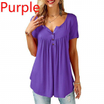 Naiste O-kaelusega n&ouml;&ouml;biga lahtised elastsed topid Naiste l&uuml;hikeste varrukatega tuunika s&auml;rgid Naiste vabaaja pluusid 5XL