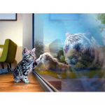 5D DIY teemantkunsti maalikomplektid Loomade Teemanttikandid Tiigripildid Rhinestones Mosaiik Ristpistes Kodukaunistus Full Round 20X30CM punane