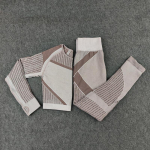 Joogakomplekt Nessaj 2 tk &otilde;mblusteta &uuml;likonnad Seksikas &otilde;&otilde;nsa v&otilde;rguga hingav naiste j&otilde;usaalikomplektid Push Up &uuml;likond XS pruun