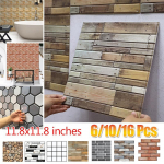 3D telliskiviseina kleebis Isekleepuv veekindel vahtplaat elutoa magamistoa taustakaunistus style 1-6pcs