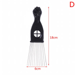 Praktiline salongi soengute kujundamise t&ouml;&ouml;riist must rusikas afrometallist kamm Aafrika juuksekammihari 6cm*18cm