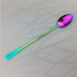 J&auml;&auml;tise pika varrega lauan&otilde;ude komplekt V&auml;rvilised s&ouml;&ouml;gin&otilde;ud Lusikabaar Lusikad Mahl Kohv Segamisriistade Komplekt K&ouml;&ouml;git&ouml;&ouml;riistad 1pc Long Spoon mitmev&auml;rviline