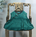 Johnature naiste vintage vestid, varrukateta topid, &uuml;hev&auml;rvilised n&ouml;&ouml;pidega riided, s&uuml;gisesed linased vestid, topid One Size roheline