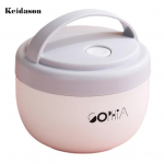 Kasulik kompaktne deformatsioonivastane toidutass, kaanega mittenakkuv supikauss kontorisse roosa