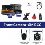 E-ACE auto DVR 1080P 3 kaamera objektiiv DVR armatuurkaamera 170 lainurk G-sensor automaatne tahavaate salvesti tugi &ouml;ise n&auml;gemise No TF Card