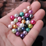 &Uuml;mmargune kuju 4mm 6mm 8mm 10mm 12mm 14mm 16mm Partii v&auml;rvid P&auml;rliga kaetud klaas lahtised vahehelmed ehete valmistamiseks meisterdamiseks 0#-8mm-60pcs mitmev&auml;rviline