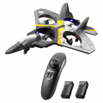 RC lennuk 2,4 GHz 6CH EPP RC Plane 4 mootoriga RC lennukim&auml;nguasjad t&auml;iskasvanud lastele funktsionaalsete gravitatsioonitundlike trikirullide jaheda valgusega silver-2 battery