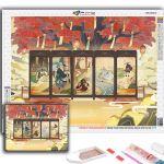 5D teemantmaal T&auml;ielik teemant Genshini p&uuml;hade t&auml;histamine Teemantmaal K&auml;sitsi valmistatud teemantmosaiikmaal Kodukaunistus Full Round 20X30CM