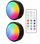 Kaugjuhtimispult LED Puck tuled h&auml;mardatav RGBW 13 v&auml;rvi K&ouml;&ouml;k esik Kapp Kapp valgustid Puuteandur Decor &ouml;&ouml;lamp 2 lamp 1 controller