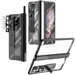 Kukkumisvastane t&auml;iskaitsega kokkupandav &uuml;mbris Samsung Galaxy Z Fold3 5G Fold4 karastatud klaasist kaitsekile ja S Pen Capa for Galaxy Z Fold 3 must