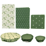 Les Tr&eacute;sors De Lily [A2888] &ndash; 3 rohelise mesilasvaha toidukile komplekt &ndash; 20x20 - 20x30 ja 35x35 cm (korduvkasutatavad) roheline