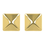 Les Tr&eacute;sors De Lily [R4845] - kuldsed  Peaceful  terasest k&otilde;rvar&otilde;ngad - 8x8 mm (naelu) kuld