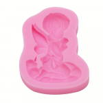 Wishing Angel Boy Fondant Cake Tool K&auml;sitsi valmistatud seebipudingivorm roosa