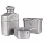 TOMSHOO titaanist veepudel v&auml;lis&ouml;&ouml;kla tasside komplekt &uuml;likerge toiduvalmistamiskomplekt matkak&ouml;&ouml;gin&otilde;ud 3pcs canteen set