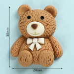 10 tk Cartoon Resin Mini Bear amuletid isetehtud ehete valmistamise tarvikute jaoks