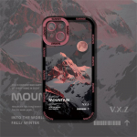 Esteetiline Snow Mountaini l&auml;bipaistev telefoni&uuml;mbris iPhone'ile 15 14 13 12 11 Pro Max X XR XS Luksuslik l&auml;bipaistev pehme silikoonist p&otilde;rutuskindel kate iPhone 11