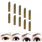 (brisand) 10 tk 12 pins p&uuml;simeigi kulmude t&auml;toveeringu terad Microbladingi n&otilde;elad One Size kuld