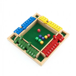 T&auml;ringum&auml;ng Ramidos Wooden Shut The Box, 4 m&auml;ngijaga klassikaline lauam&auml;ng kogupere pubi matemaatikam&auml;ng lastele t&auml;iskasvanutele 8 t&auml;ringuga One Size