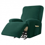 Pehme sametine lamamistool diivanikate Spandex Stretch Home Decor &Uuml;hekordsed diivanikatted taskum&ouml;&ouml;blikaitsega, &uuml;hev&auml;rviline kangas tumeroheline v&auml;rv