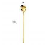 1/4 tk luksuslikke kuldseid pikki kohvisegamislusikaid &ndash; ideaalne hommikuse tassi jaoks 1pcs kuld