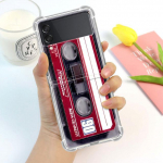 Magnetraadio lindi kassett&uuml;mbris Samsung Galaxy Z Flip 3 4 5g Funda Z Flip3 Clear PC k&otilde;va p&otilde;rutuskindel Taga Telefon Coque Shell Samsung Z Flip 5G
