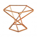 Meigik&auml;sna hoidja Rombi kujuga galvaniseerimisprotsess &Otilde;&otilde;nes disain S&uuml;sinikterasest Beauty Paff k&auml;sna kuivatusalus Kummut tualett-tarvikud roosa kuldne v&auml;rv