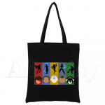 Avatar The Last Airbender Shopping Bag Print Original Design White Unisex Fashion Reisil&otilde;uendist kotid Must 24*26cm