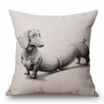 18 mustvalge mustvalge taksi padi kodu dekoratiivne naljakas vorst P&otilde;hjamaade puuvillane linane loom ruudukujuline diivanipadja kate 45x45cm No filling