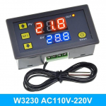 W3230 12V 24V AC110-220V sondiliin 20A digitaalne temperatuurijuhtimise LED-ekraani termostaat koos soojuse/jahutuse juhtseadmega 110-220V