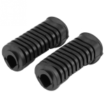 1pair Motorcycle Front Footpegs Plate Footrest Rubber Pad Grip Cover for Honda 125cc CG 125 Foot Rests motorcycle parts black