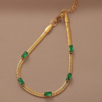 1 tk 316L roostevabast terasest smaragdist tsirkoon k&auml;ev&otilde;rud naiste paaridele Gorgeou pulmapeo ehted aksessuaarid 17mm kuld