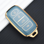 Gold TPU 4 Buttons Car Remote Key Case Cover Shell FOB for Perodua Ativa Myvi Alza Veloz Auto Accessories Key Case valge