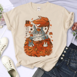 Jaapani anime T-s&auml;rk naiste disainerkoomiks Manga Tee T&uuml;drukute disainerr&otilde;ivad XS