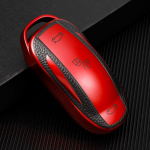 Nahast TPU auto nutika v&otilde;tme kaane &uuml;mbrise pult Tesla Model X Model S Model 3 Model 3 V&otilde;tmekarpi kotihoidja kaitse-tarvikud Model X punane