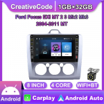 8-tolline Android-autoraadio Ford Focus EXI MT AT 2 3 Mk2 Mk3 jaoks 2004-2011 Nupunupuga Multimeediam&auml;ngija Navigatsiooniga GPS 1+32GB 1+32GB,MT