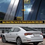 Skoda Octavia Mk4 jaoks 2020 2021 2022 2023 auto samba postid ukse akna trimmi kattepaneeli kleebised auto v&auml;lisosad